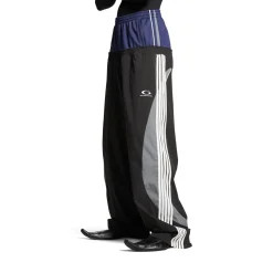 Men's Cut-up Tracksuit Pants in Black
