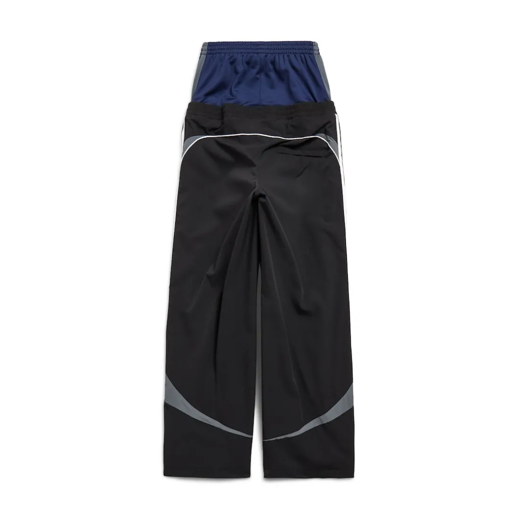 Men's Cut-up Tracksuit Pants in Black