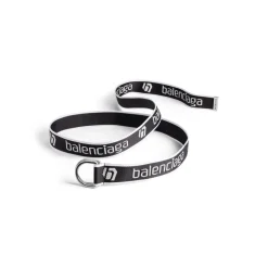 Men's D Ring Belt  in Black/white