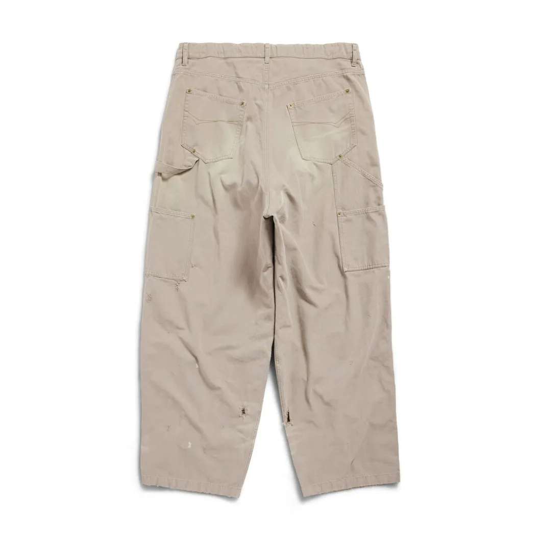 Men's Double Knee Pants in Beige