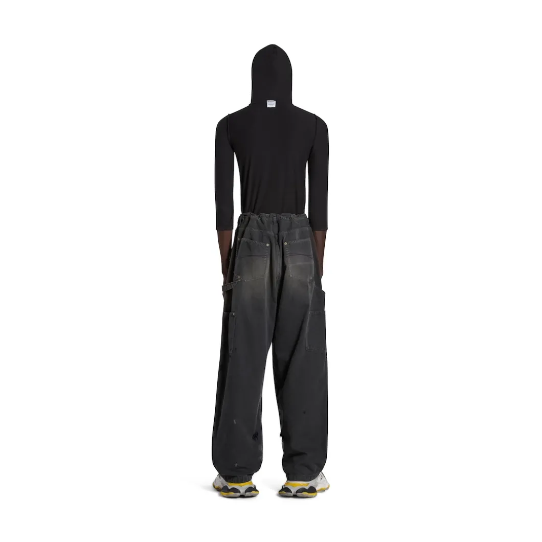 Men's Double Knee Pants in Black