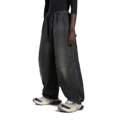 Men's Double Knee Pants in Black