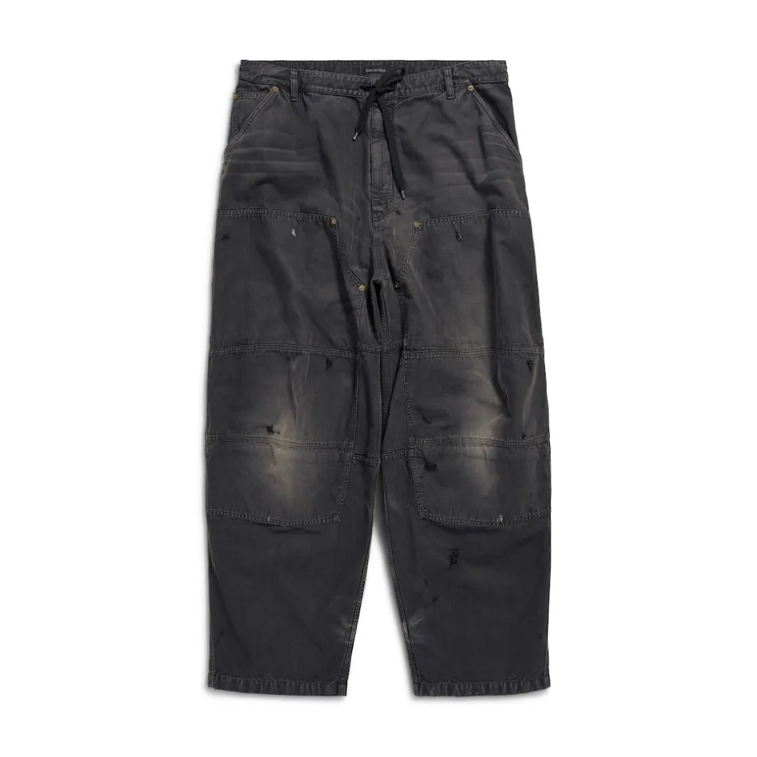 Men's Double Knee Pants in Black