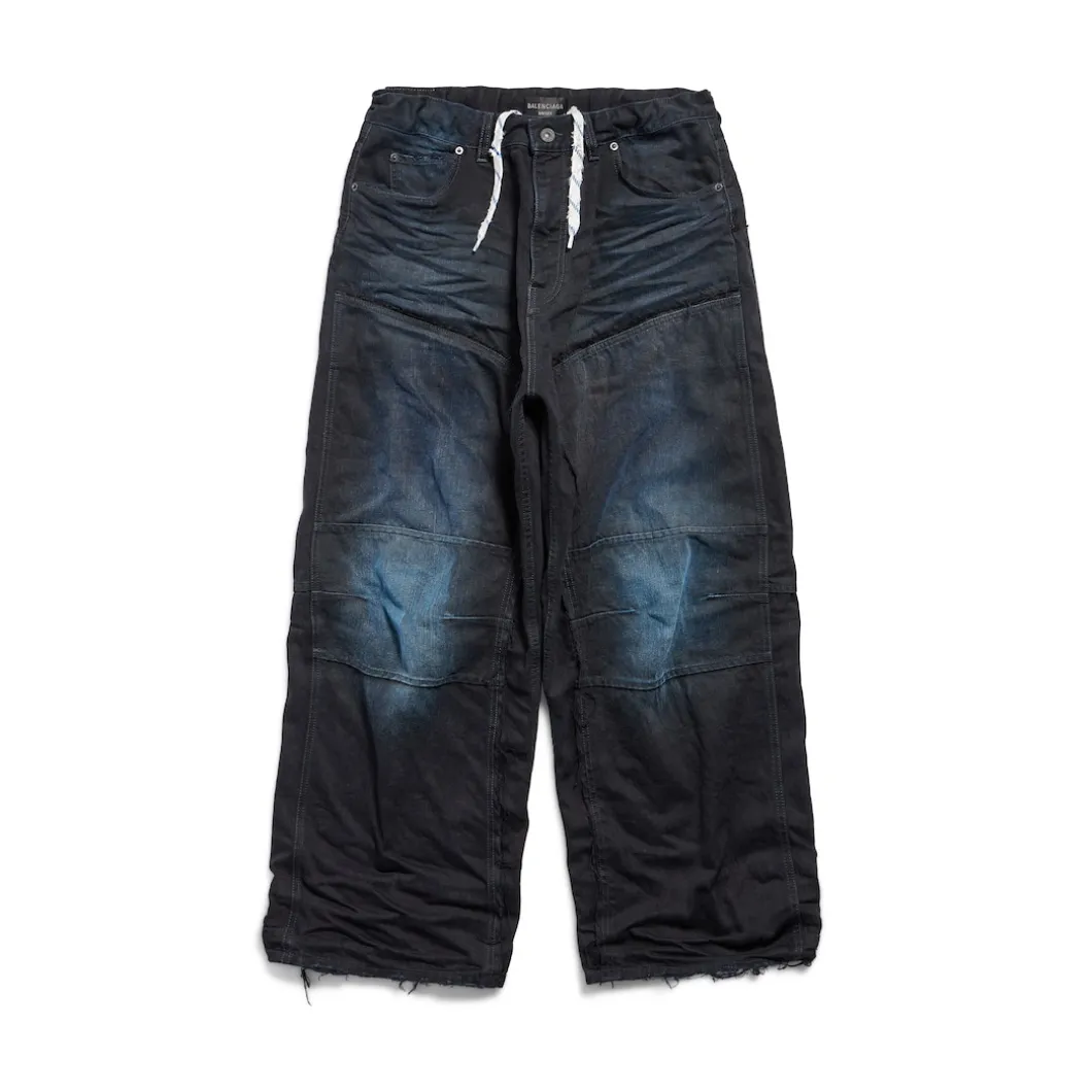 Men's Double Knee Pants in Dark Blue