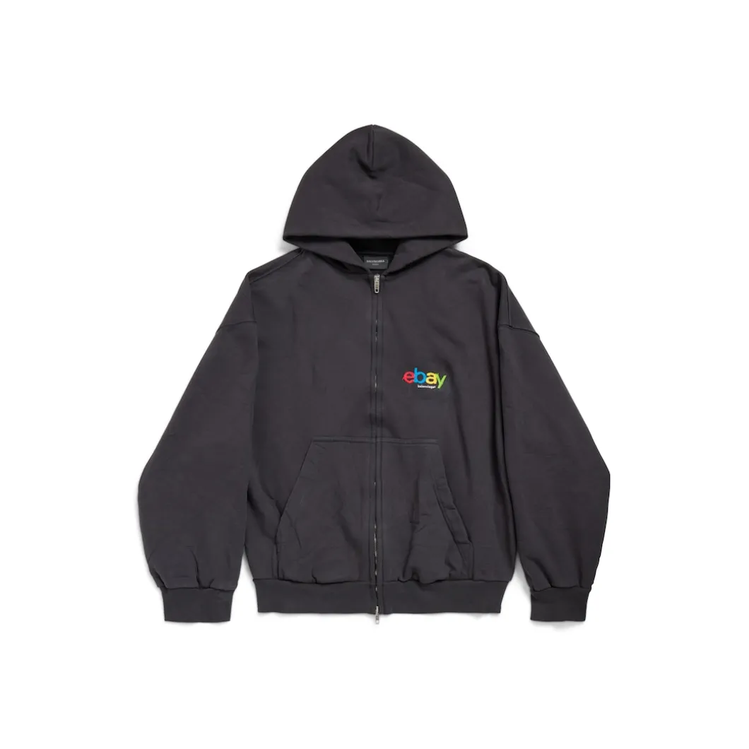 Men's Ebay Zip-up Hoodie Regular Fit in Black