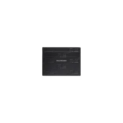 Men's Embossed Monogram Card Case Box in Black