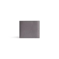 Men's Embossed Monogram Square Folded Wallet Box in Dark Grey