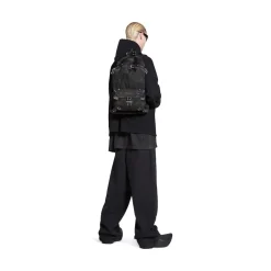 Men's Explorer Backpack With Piercings in Black