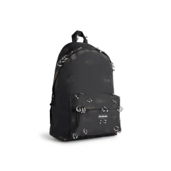 Men's Explorer Backpack With Piercings in Black