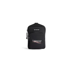 Men's Explorer Crossbody Messenger Bag in Black
