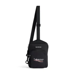 Men's Explorer Crossbody Messenger Bag in Black