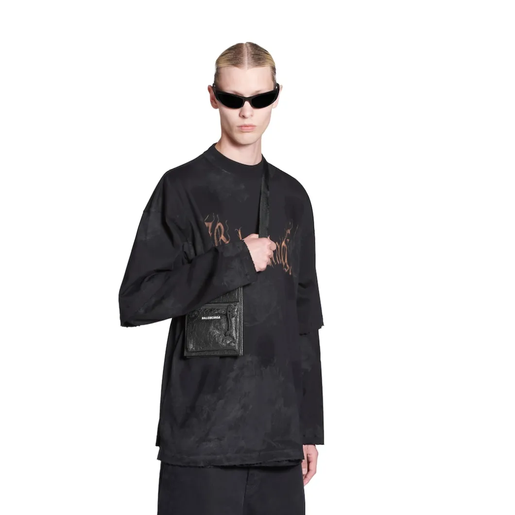 Men's Explorer Small Pouch With Strap in Black