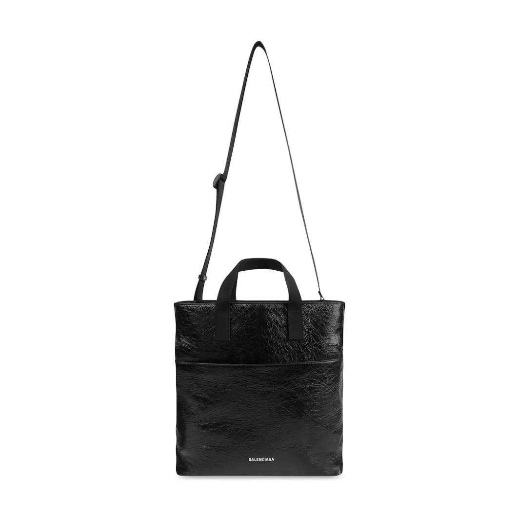 Men's Explorer Tote Bag With Strap in Black