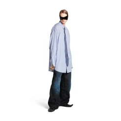 Men's Fluid Shirt in Blue/white