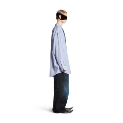 Men's Fluid Shirt in Blue/white