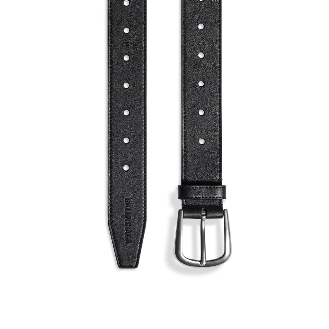 Men's Half Moon Belt in Black