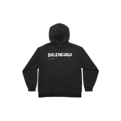 Men's Hand-drawn Balenciaga Hoodie Medium Fit in Black