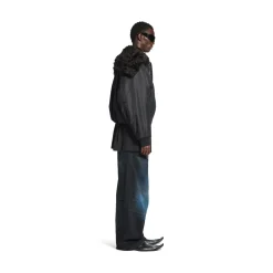 Men's Hooded Bomber in Black