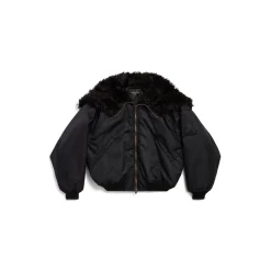 Men's Hooded Bomber in Black