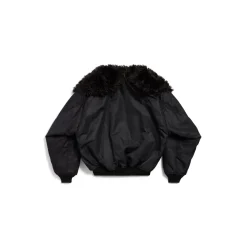 Men's Hooded Bomber in Black