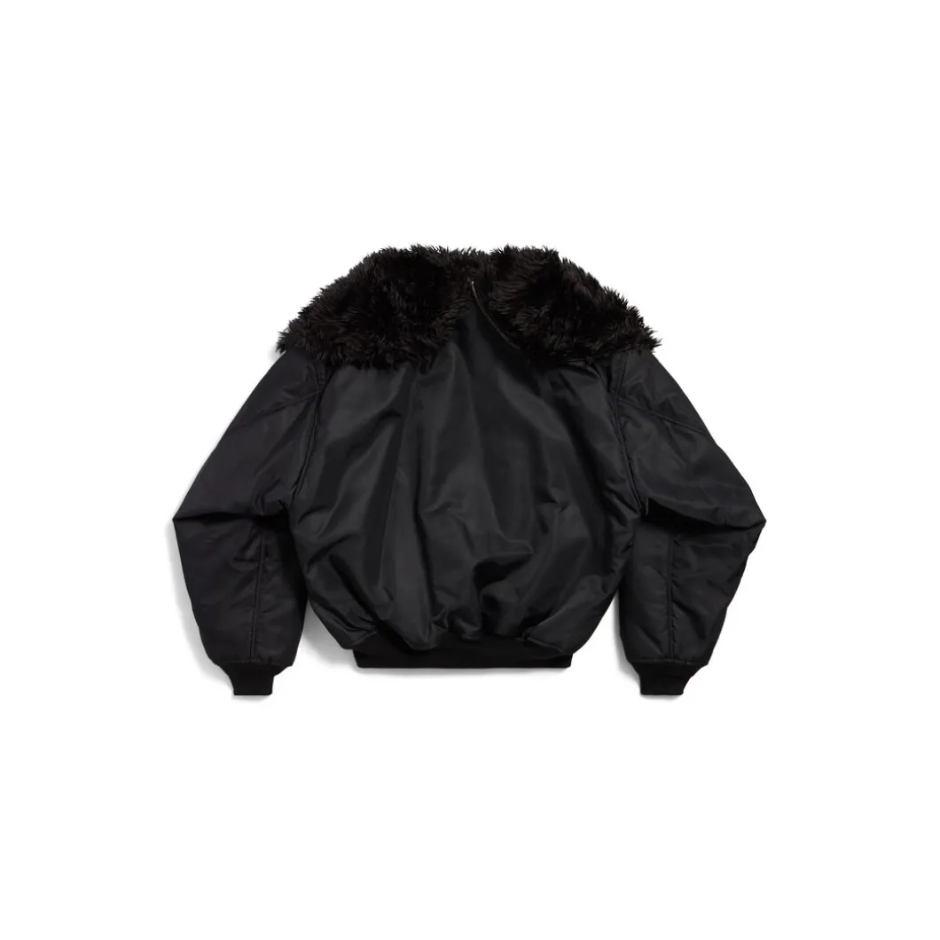 Men's Hooded Bomber in Black