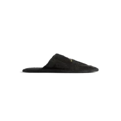 Men's Hotel Flat Mule  in Black/gold