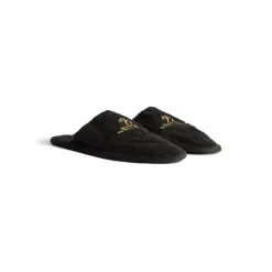 Men's Hotel Flat Mule  in Black/gold