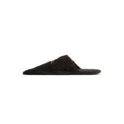Men's Hotel Flat Mule in Black/gold