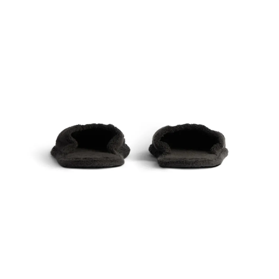 Men's Hotel Flat Mule in Black/gold
