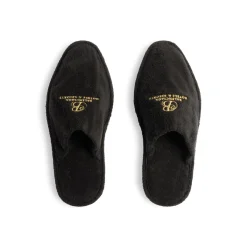 Men's Hotel Flat Mule in Black/gold
