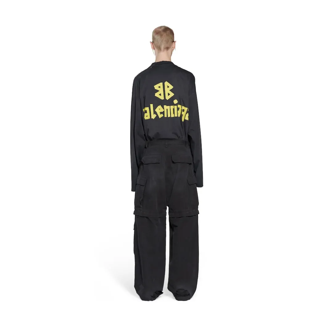 Men's Large Cargo Pants in Black