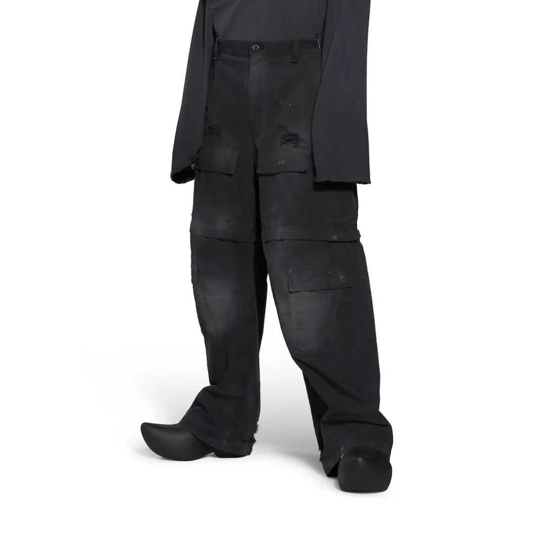 Men's Large Cargo Pants in Black