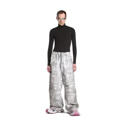 Men's Large Cargo Pants in Light Grey