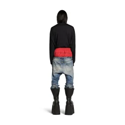 Men's Layered Jeans in Black