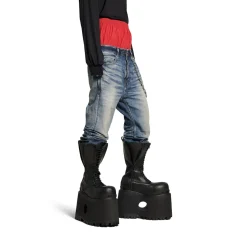 Men's Layered Jeans in Black