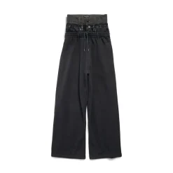 Men's Layered Jogging Pants in Black