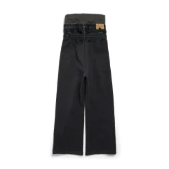 Men's Layered Jogging Pants in Black