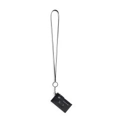 Men's Le Cagole Card Case On Keychain in Black