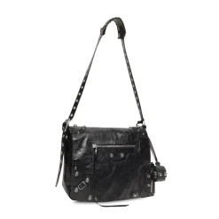 Men's Le Cagole Medium Messenger Bag in Black