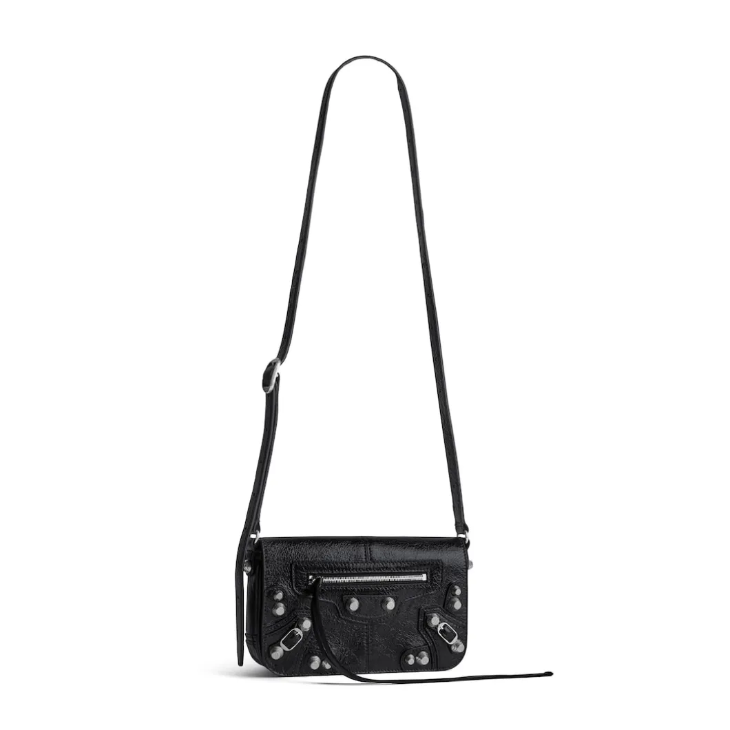 Men's Le Cagole Mini Flap Bag in Black