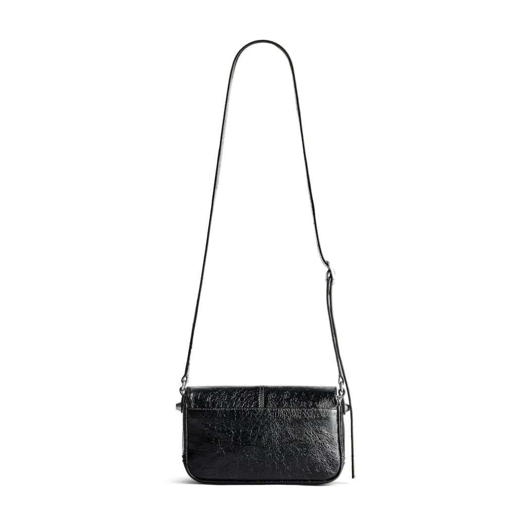 Men's Le Cagole Mini Flap Bag in Black