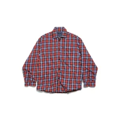 Men's Lined Shirt in Red/blue