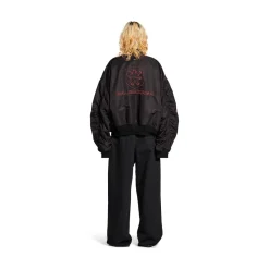 Men's Lion Club Varsity Jacket in Black
