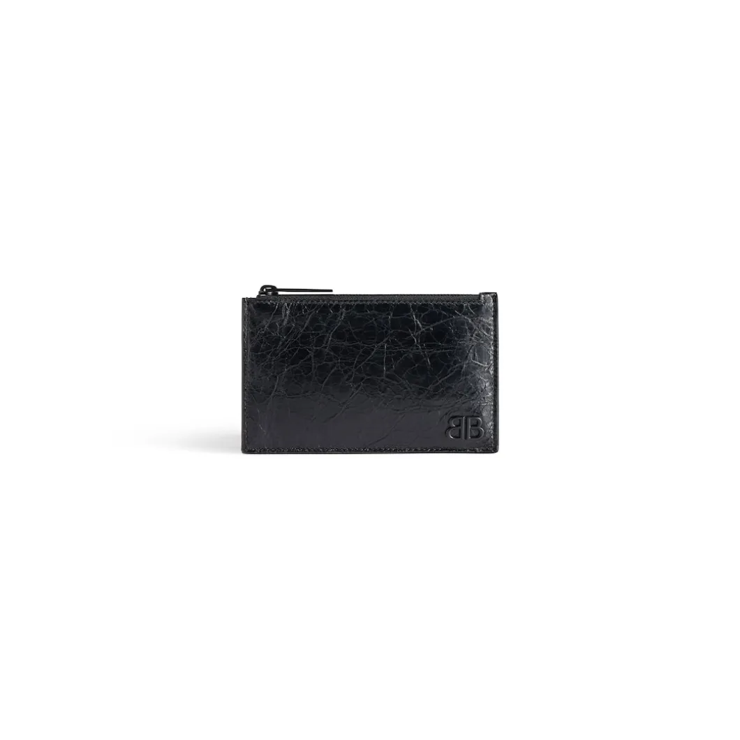 Men's Monaco Long Coin And Card Holder in Black