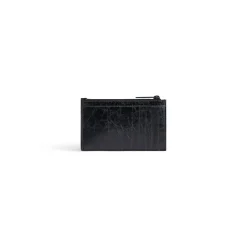 Men's Monaco Long Coin And Card Holder  in Black