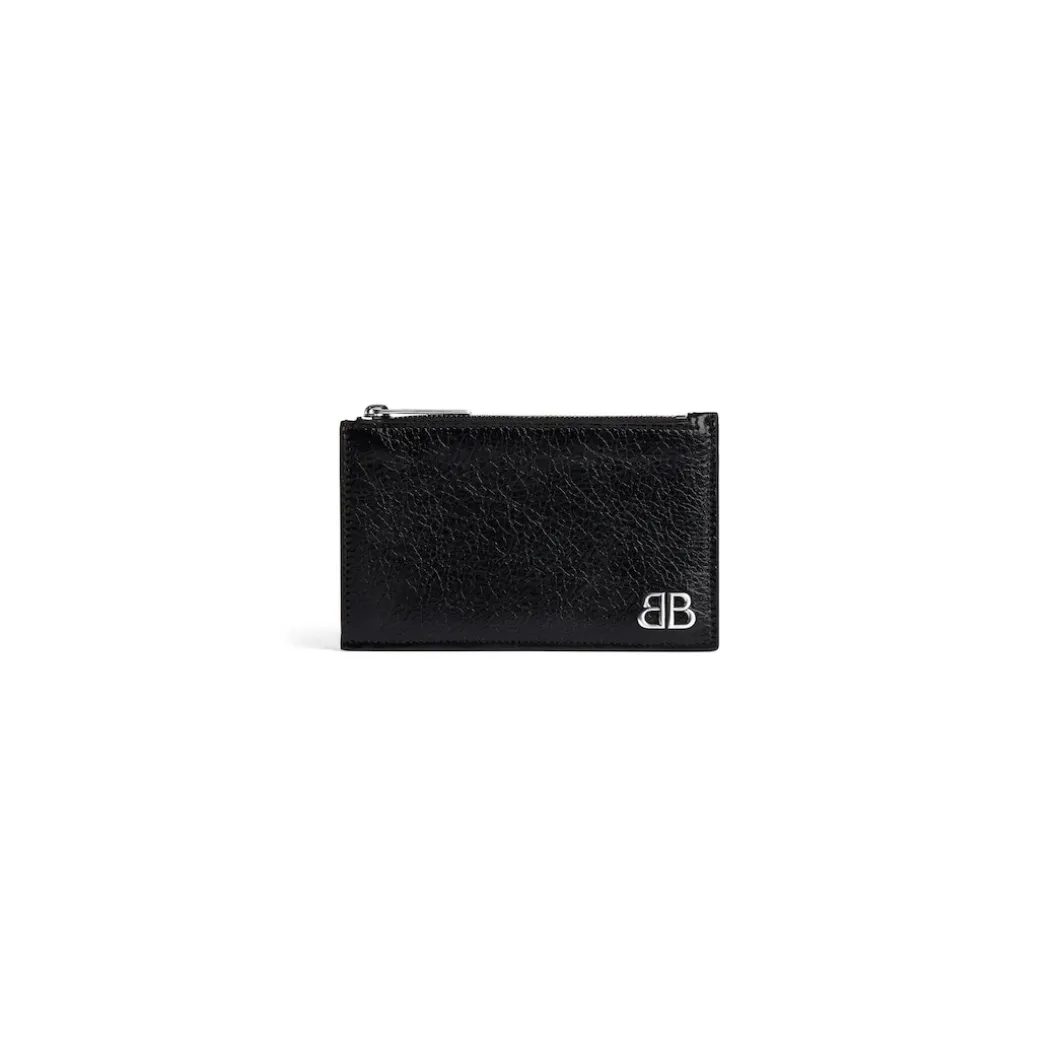 Men's Monaco Long Coin And Card Holder in Black