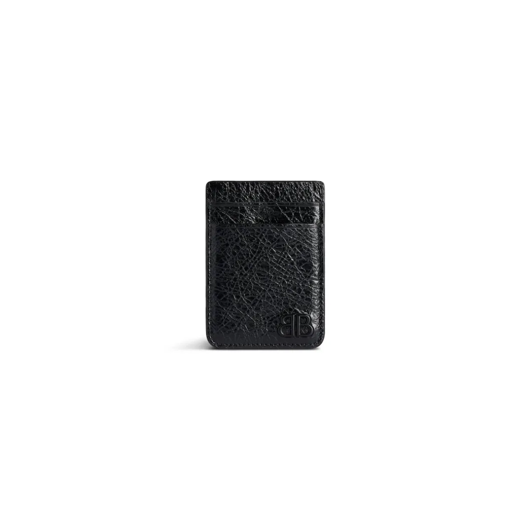 Men's Monaco Magnet Card Holder in Black