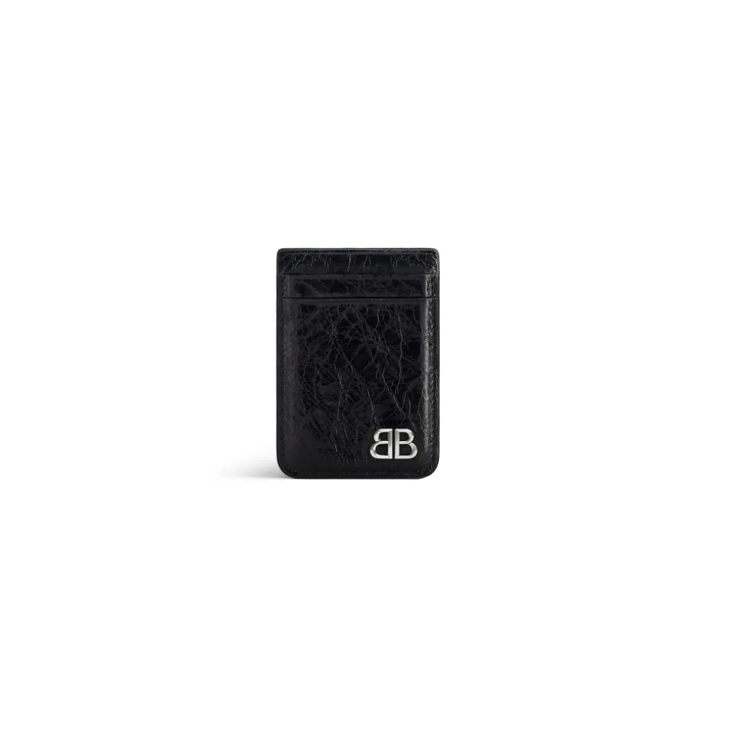 Men's Monaco Magnet Card Holder in Black