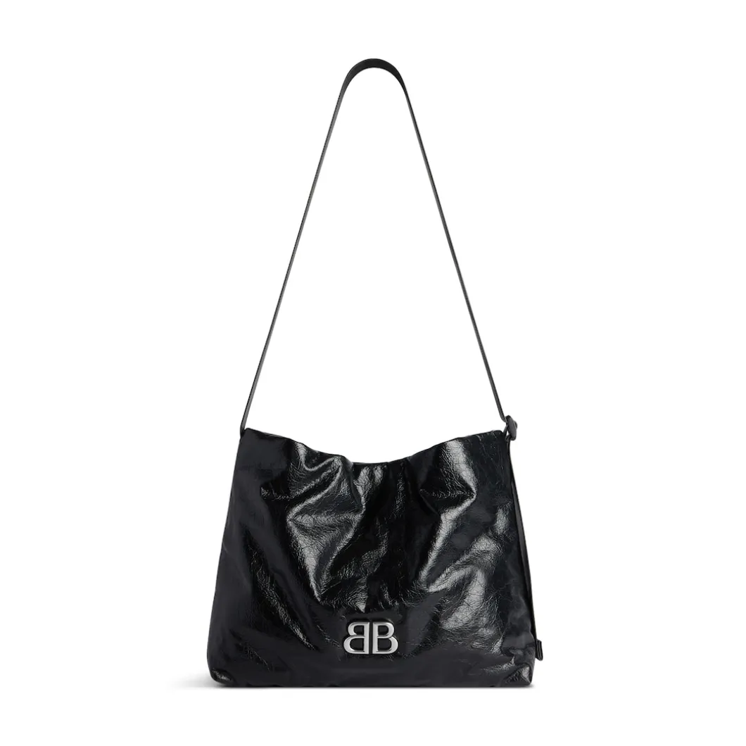 Men's Monaco Small East-west Hobo Bag in Black