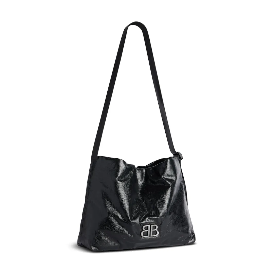 Men's Monaco Small East-west Hobo Bag in Black
